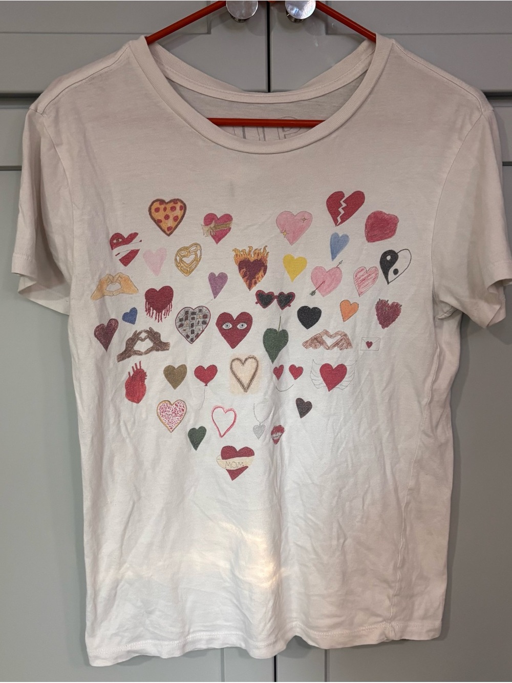 Unfortunate Portrait Women's Hearts Boyfriend Tee Size M - Picture 3 of 6